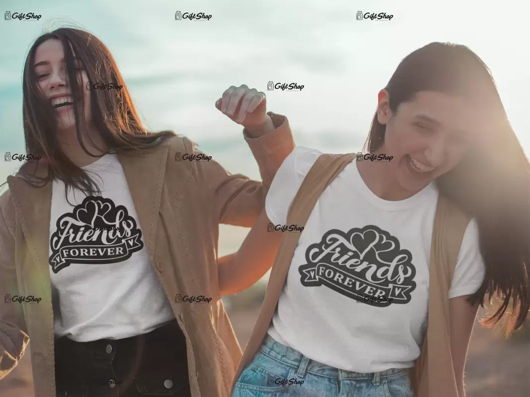 Friends forever, set 2 tricouri cu mesaje.